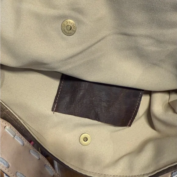 Stylish Beige and Brown Fringe Shoulder Bag - Picture 11 of 13